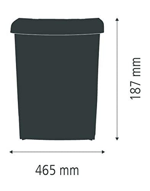 Brabantia 2.6 Gal Built-in Cupboard Trash Can (Black) Mounted Hidden Compact Storage for Kitchen (Min Space H10.63xW9.06xD13.39)
