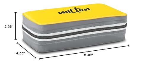 MILTON New Mini Lunch Insulated Tiffin with 2 Containers, 280 ml Each, Yellow