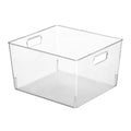 mDesign Plastic Storage Organizer Container Bin, Household Organization for Cabinet, Counter, Drawer, Cubby, and Cupboard, Holds Clothing, Linens, Toys, and Essentials, 4 Pack, Clear