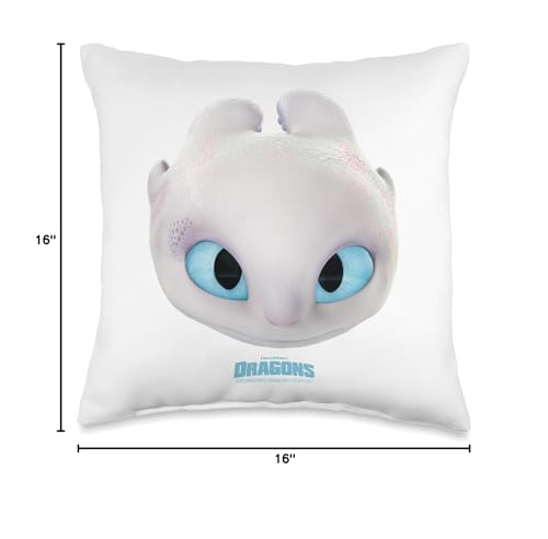 DreamWorks Dragons Light Fury Big Face Costume 3D Throw Pillow