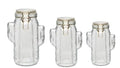 10 Strawberry Street Saguaro Hermetic Jar, set of 3, clear