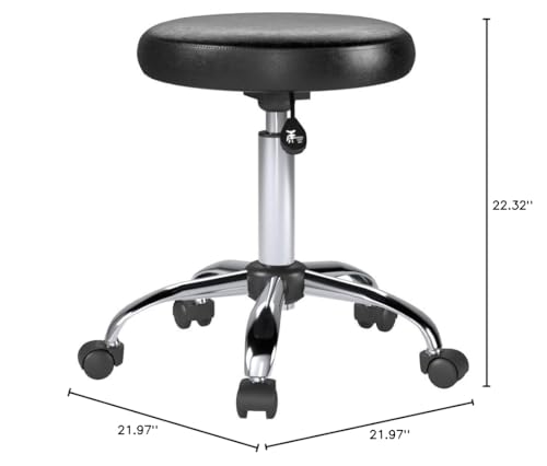 Winsome Wood Clark Round Cushion Swivel Stool with Adjustable Height