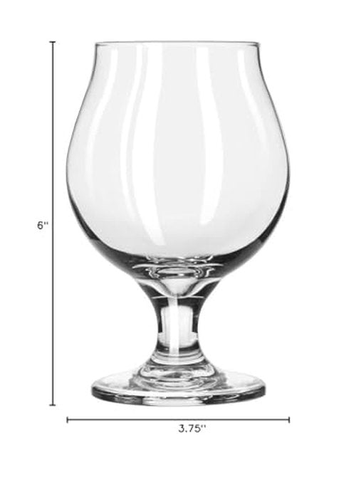 Libbey Glassware 03808 Belgian Beer Glass, 16 oz. (Pack of 12)