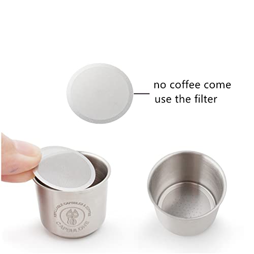 CAPSULONE refillable coffee capsule reusable filter capsule pod fit for illy X1 X7 X9 Y1 Y3 Y5 Y9 machine 2capsule+1tamper
