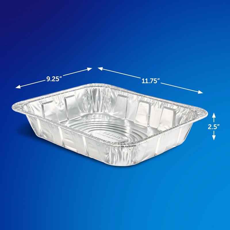 EZ Foil Disposable Roasting Pans with Lids - 10 Pack