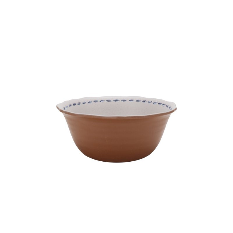 7-Piece Bamboo Melamine Salad Bowl Set - Multicolor