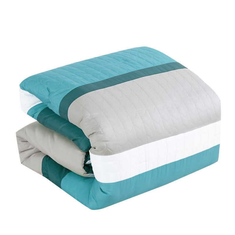 Queen Comforter Set with Shams & Decorative Pillows - Soft Microfiber Bedding