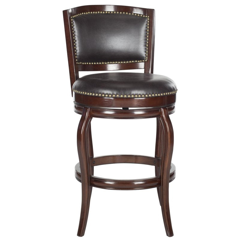 Pasquale Industrial Swivel Bar Stool - Sierra Brown Seat