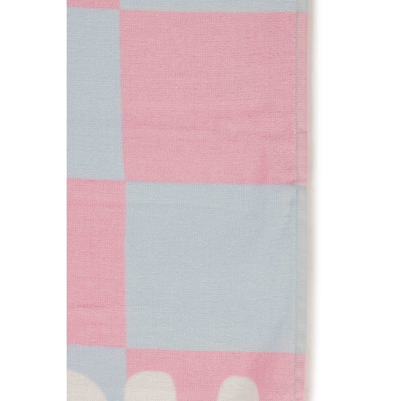 Bluey Cool Checks Kids Beach Towel 28x58 Inches Cotton - Light Blue & Pink