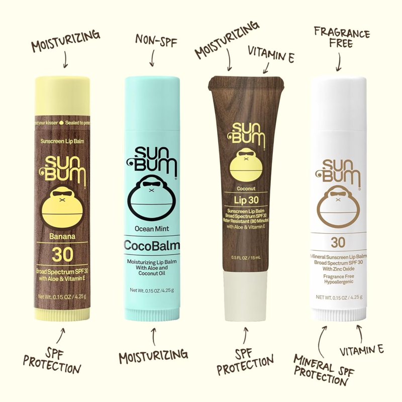 SPF 30 Coconut Sunscreen Lip Balm with Aloe & Vitamin E - 2 Pack