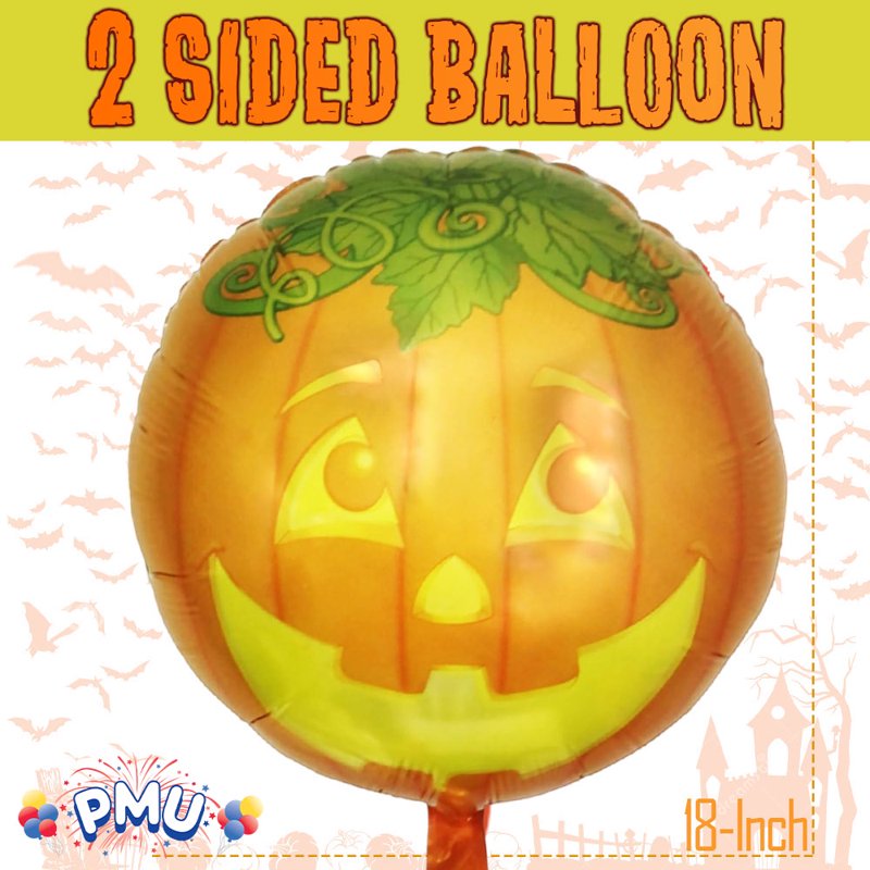 PMU Halloween Glowing Pumpkin 18-Inch Mylar Balloon - Variation of This Listing