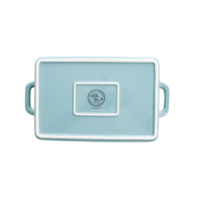 Rectangular Ceramic Baking Dish Set - Red & Teal - 2-Piece