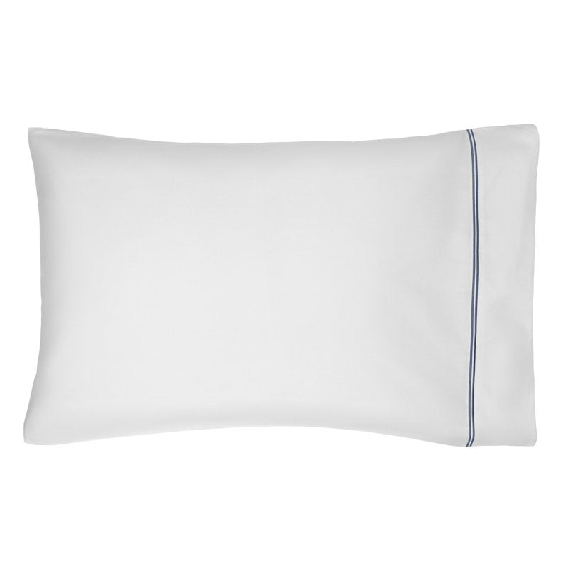 King Bed Sheet Set - Gypsum Indigo 300 Thread Count Pima Cotton, Hotel Style