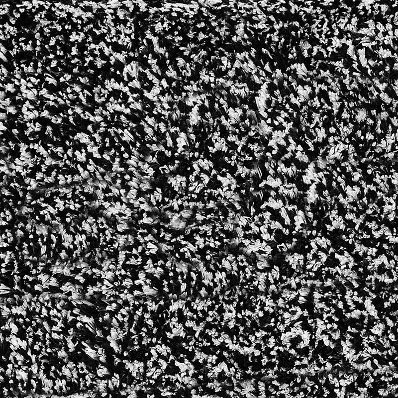 Heathered Hotel Microfiber Bath Rug Runner - Black & White, 20 x 60 Inches