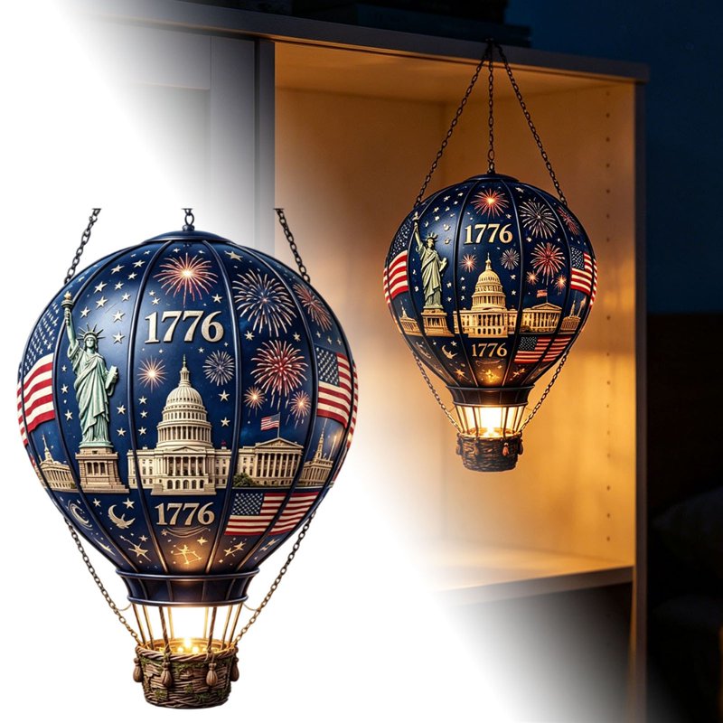 Hot Air Balloon Sun Catcher Window Garden Hanging Ornament - Colorful Acrylic - Variation 064