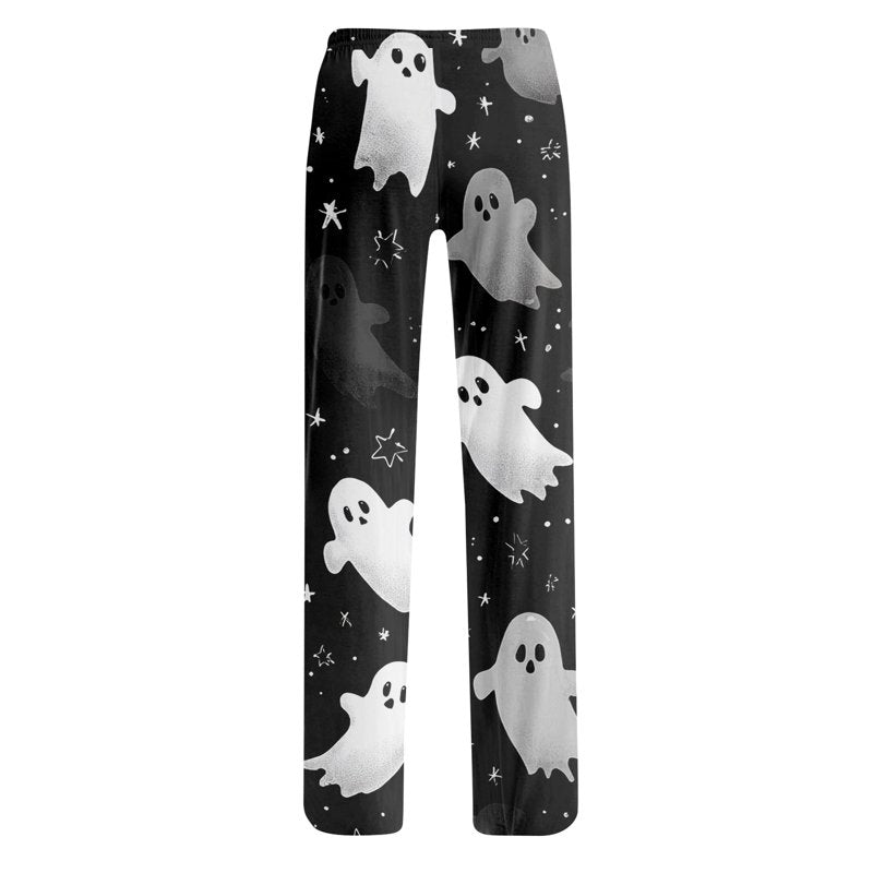 Women’s Halloween Pajama Pants Black M Ultra-Soft Lounge Bottoms