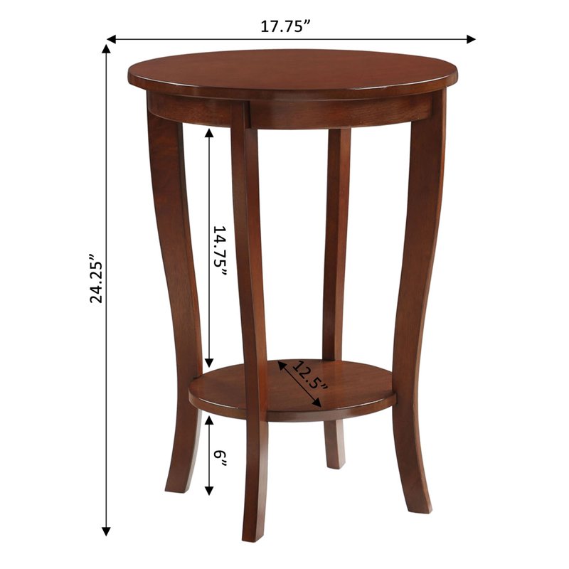 American Heritage Round End Table - Multiple Finishes Available