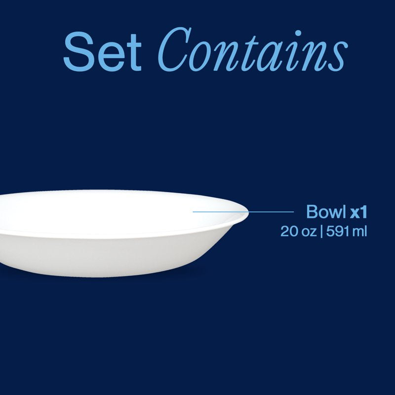 Winter Frost White Pasta Bowl - 20 oz, Corelle