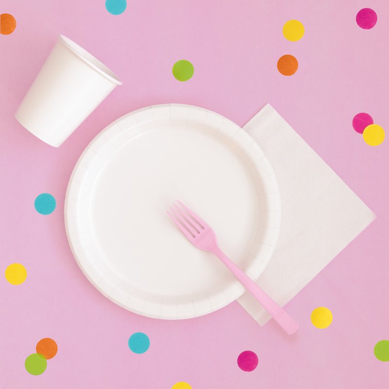 54" x 108" Light Pink Rectangular Plastic Table Covers - 3 Count