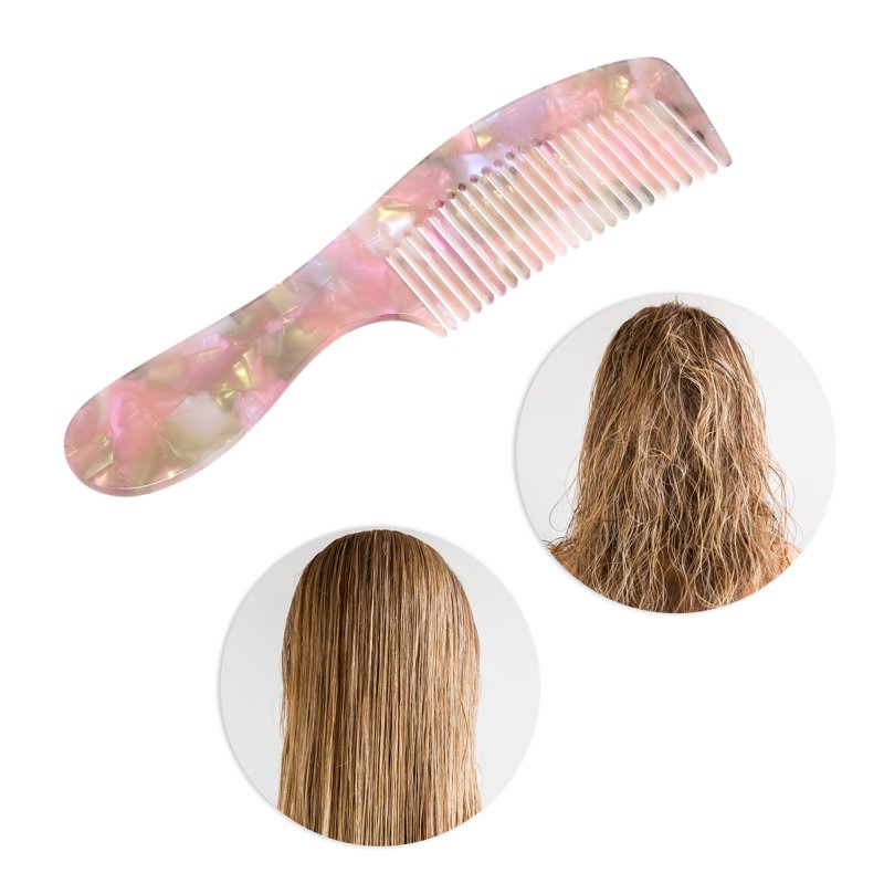 Durable Hair Straightening Comb for Curly Hair - Purple