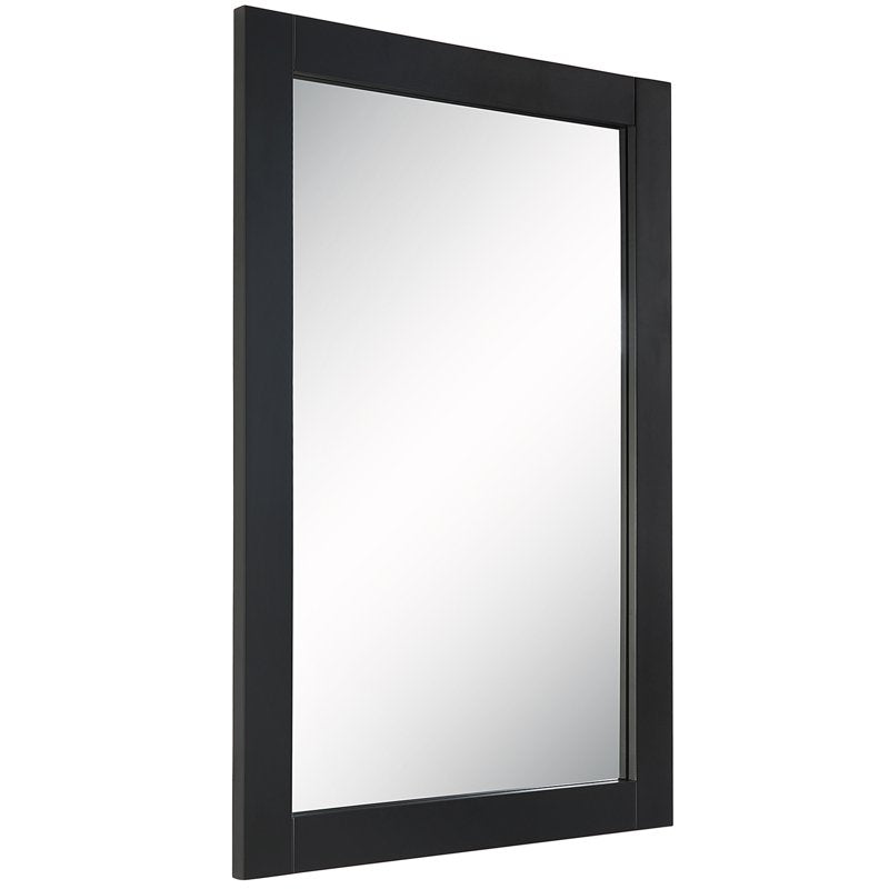 Design House Shorewood 20 x 30 Inch Wall Accent Mirror - Matte Black