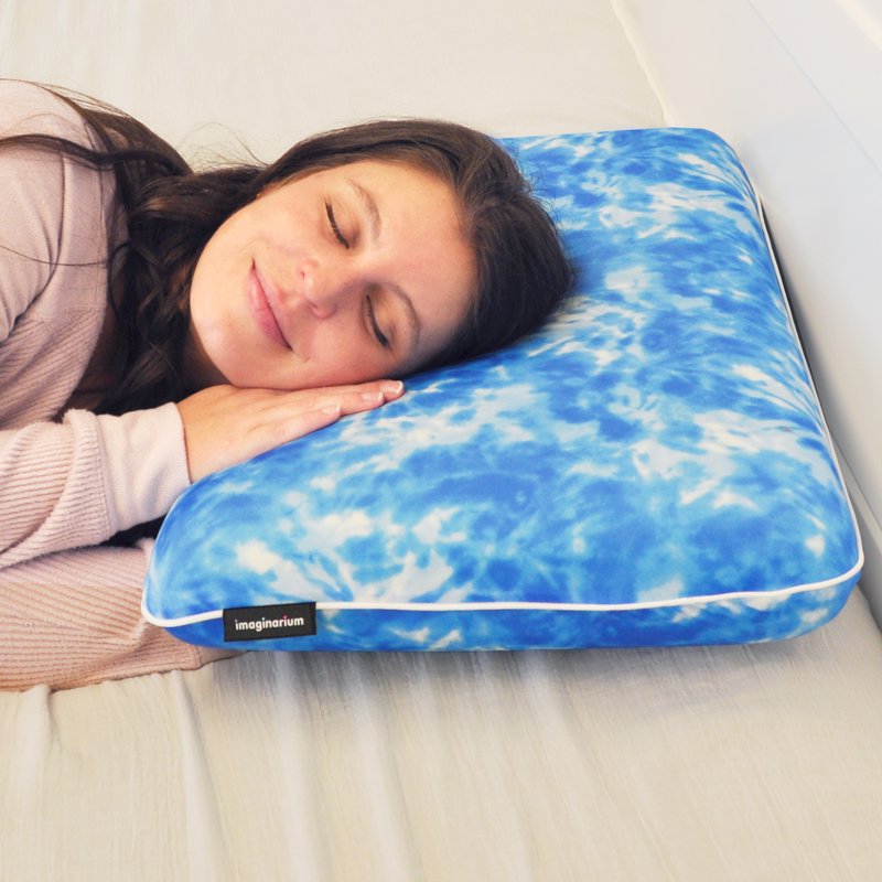 Memory Foam Fun Pillow with Cool-to-The-Touch Cover - Ocean Ice, Standard/Queen, 2 Pack