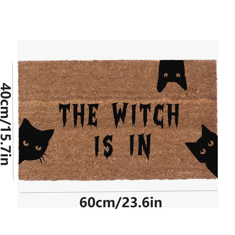 Halloween Witch Quote Doormat 23.6x15.7in Entryway Rug - Spooky & Playful Design - Variation of THIS listing