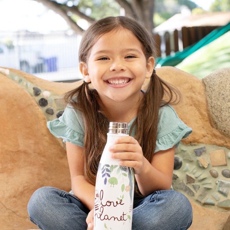 Stainless Steel Insulated Water Bottle for Kids - Sloth Design