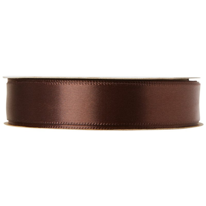 Brown Single Face Satin Ribbon - 5/8" x 18 Feet, Polyester Craft Trim - Variation of THIS listing