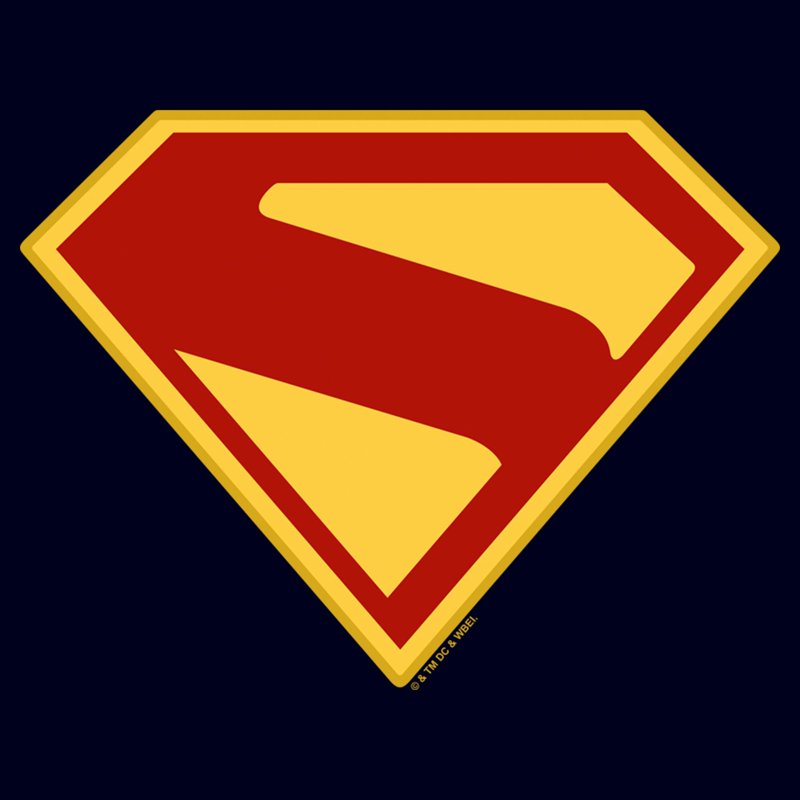 Men's Superman Shield Logo T-Shirt Navy Blue XL - Officially Licensed