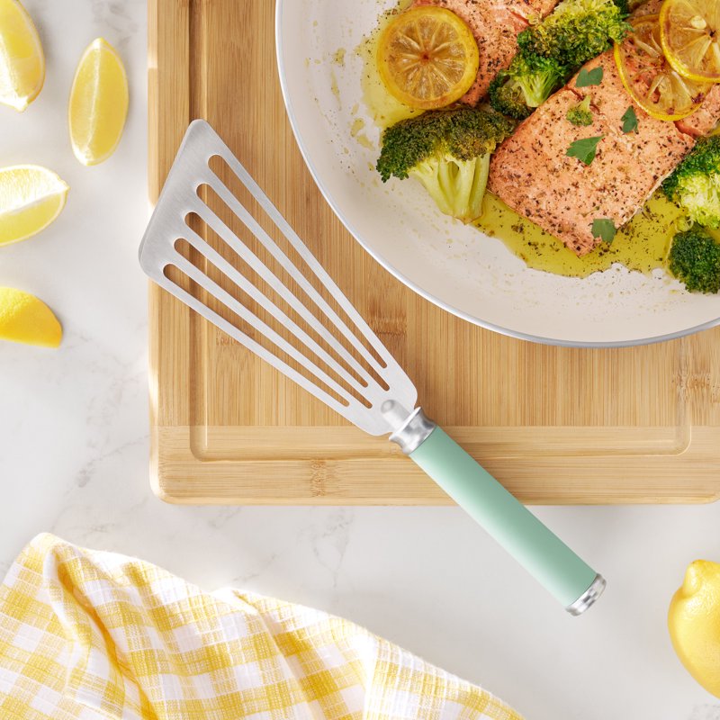 Stainless Steel Slotted Turner Spatula - Heat Resistant, Dishwasher Safe