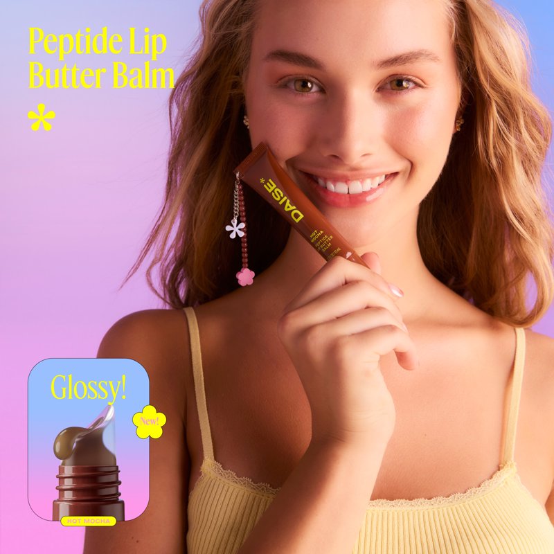 Peptide Lip Butter Balm - Tinted Hydrating Lip Treatment - Hot Mocha