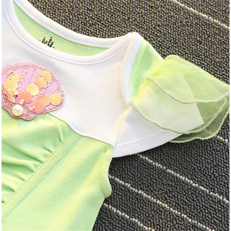 Light Green Infant Baby Girl Princess Dress Up Romper Tutu Dress with Headband - 12-18 Months