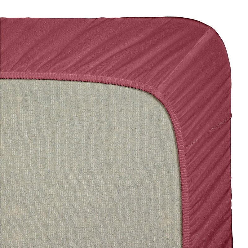 Queen Size Burgundy Fitted Sheet - Part of Clara Clark Premier 1800 Collection