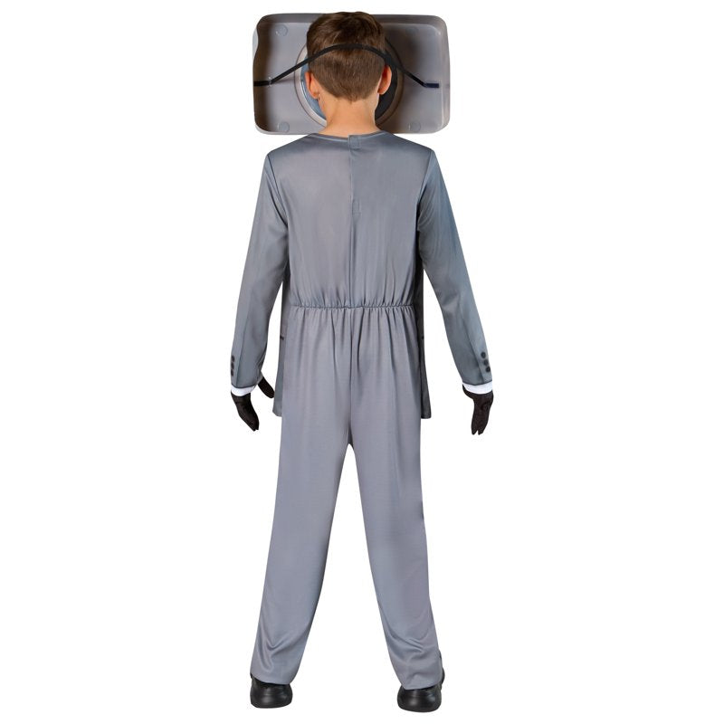 Skibidi Toilet Speakerman Costume for Boys - Small, Includes Jumpsuit Mask & Gloves