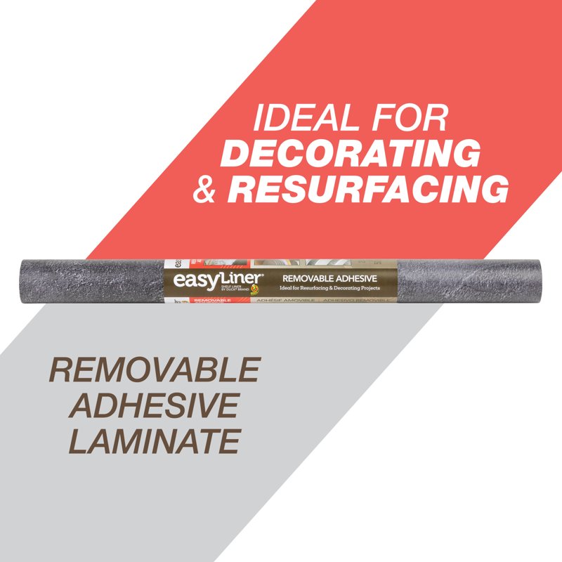 Removable Adhesive Shelf Liner - Soapstone 20" x 15' Roll, 2 Pack