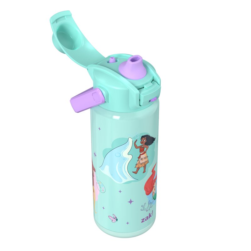 20oz Princess Teal Stainless Steel Water Bottle with Push Button Lid