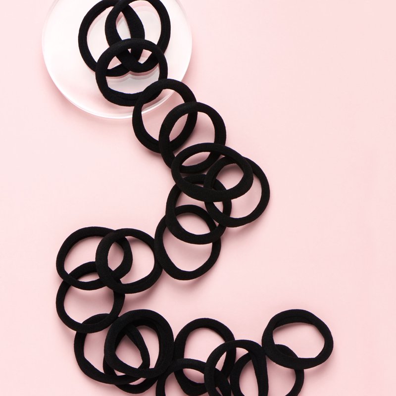 Braid End Hair Bands - Black, 25 Count for Healthy Hair