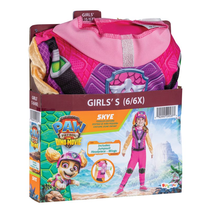 Kids Dino Halloween Costume - Paw Patrol Skye Variation S (6/6X)