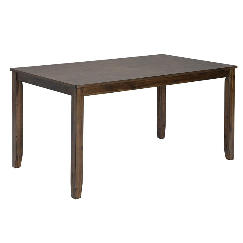 45.5" Rectangular Wooden Dining Table - Seats 4, Walnut Finish