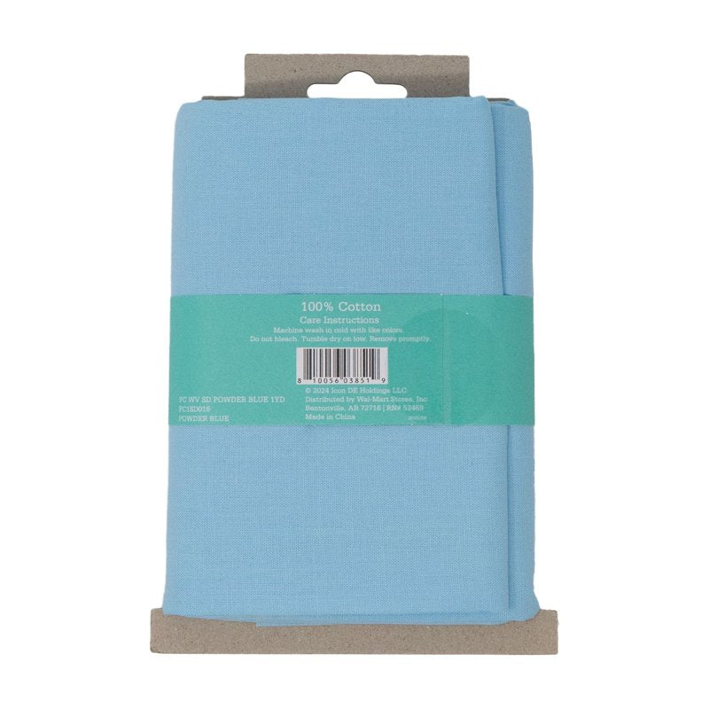 Cotton Quilt Fabric 2 Pack - Powder Blue 18x21 Inches for Sewing & Crafts