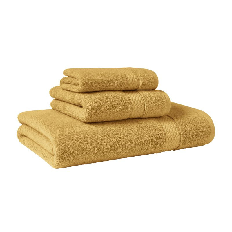 Beautiful Drew Barrymore Dobby Washcloth - Amber Yellow 13x13 100% Cotton - Variation of THIS listing