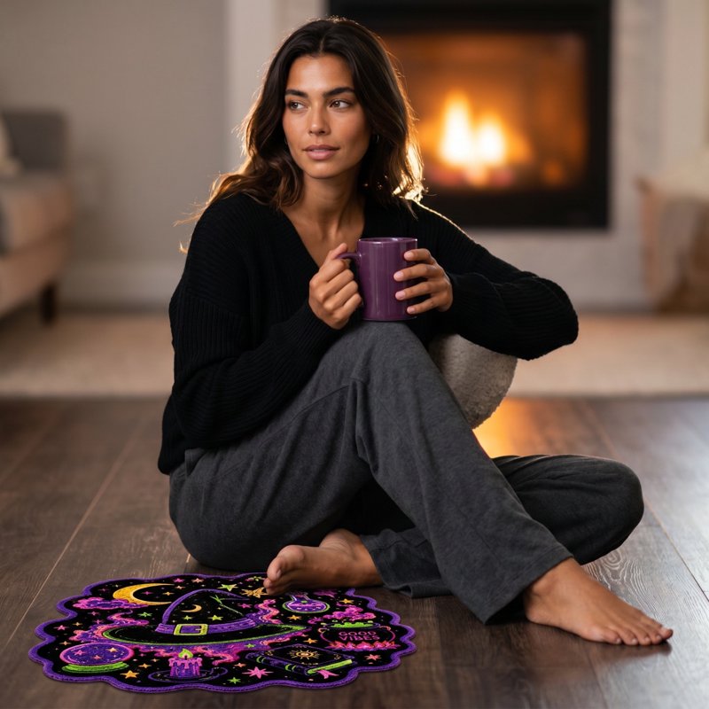 Halloween Front Door Mat Outdoor Indoor Entryway Rug - B Variation