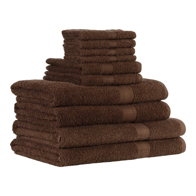 Solid 10-Piece Bath Towel Set - Brown Basket Variation of THIS listing