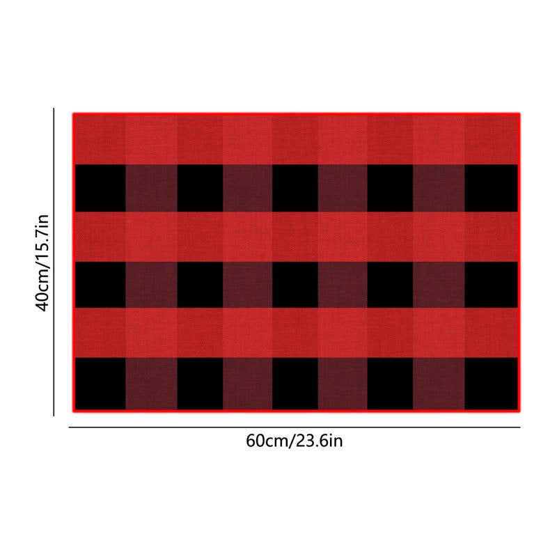 Halloween Door Mat Durable Non-Slip Absorbent Indoor/Outdoor Welcome Rug - Red