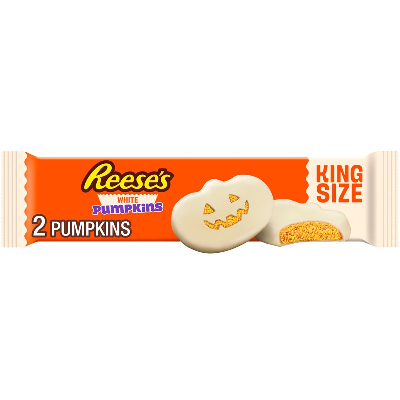 King Size Peanut Butter Pumpkins - White Creme Halloween Candy