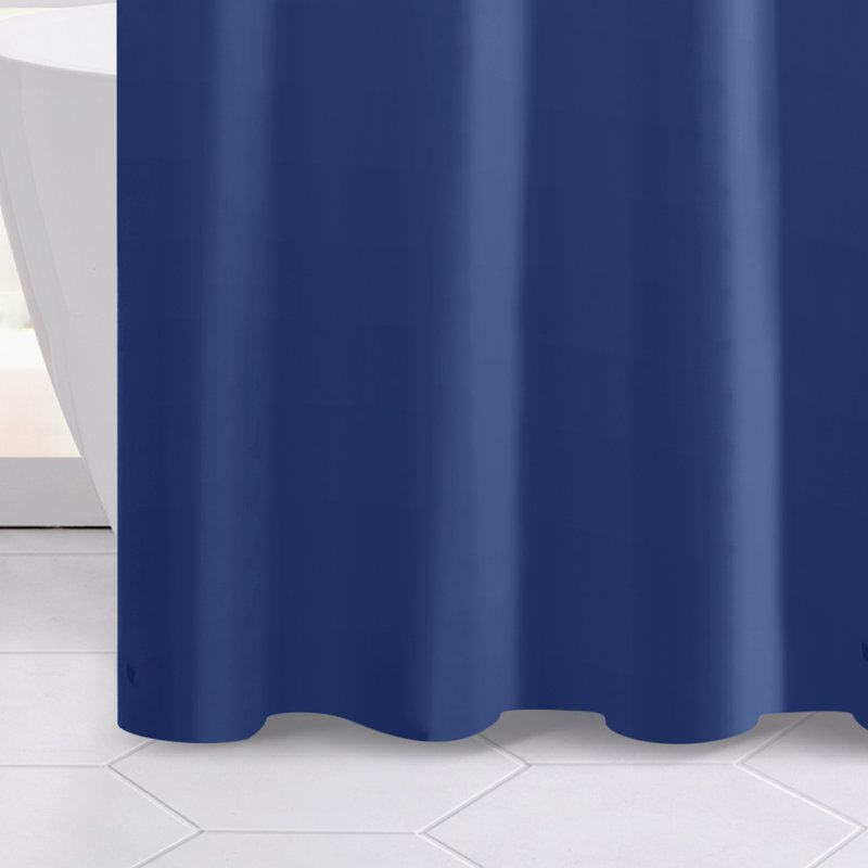 Navy Heavy Duty PEVA Shower Liner - 72 x 72 Inches, Hotel Style