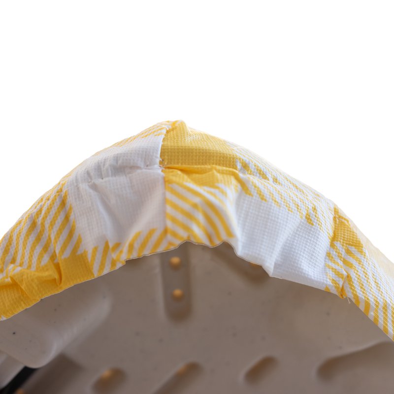 Rectangular Elastic Fitted Vinyl Table Cover - Gingham Yellow, 4 Pack