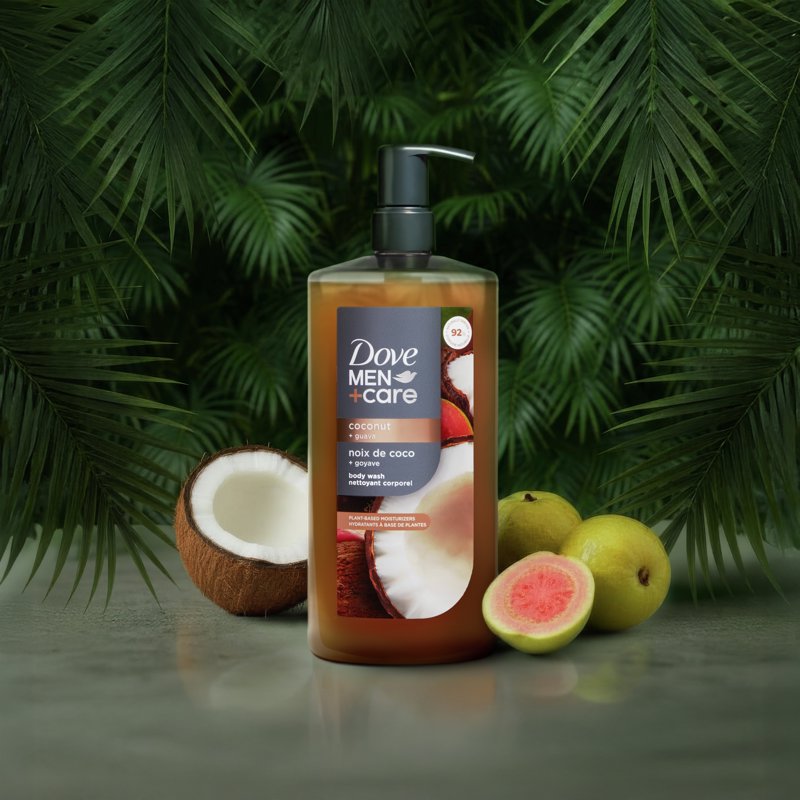 Moisturizing Body Wash for Men - Coconut & Guava 26 fl oz