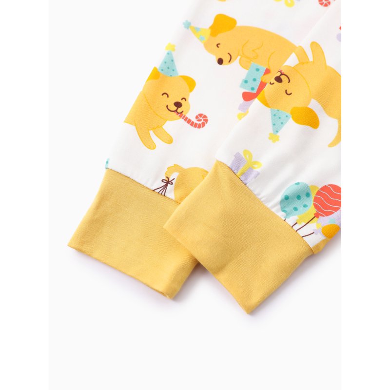 Toddler Pajamas Set with Dogs Print - Bamboo Viscose 2-Piece Sleepwear, 4Y, Variation 5#Yellow Dog